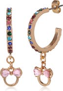 Disney Minnie Mouse Gold-Tone Hoop Earrings