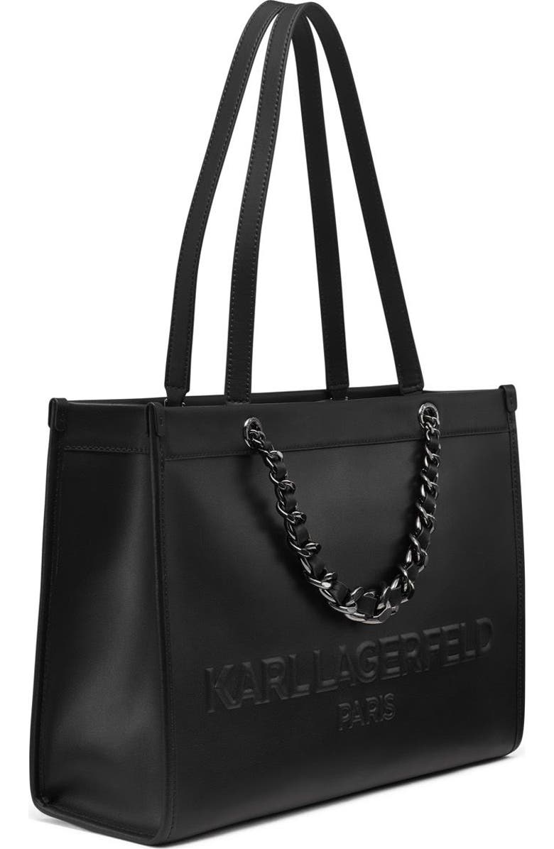 KARL LAGERFELD PARIS Savoie Tote, Alternate, color, Black