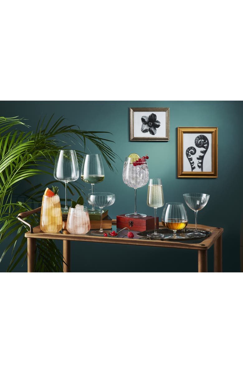 Luigi Bormioli Optica Set of 4 Sparkling Wine Flutes, Alternate, color, Clear