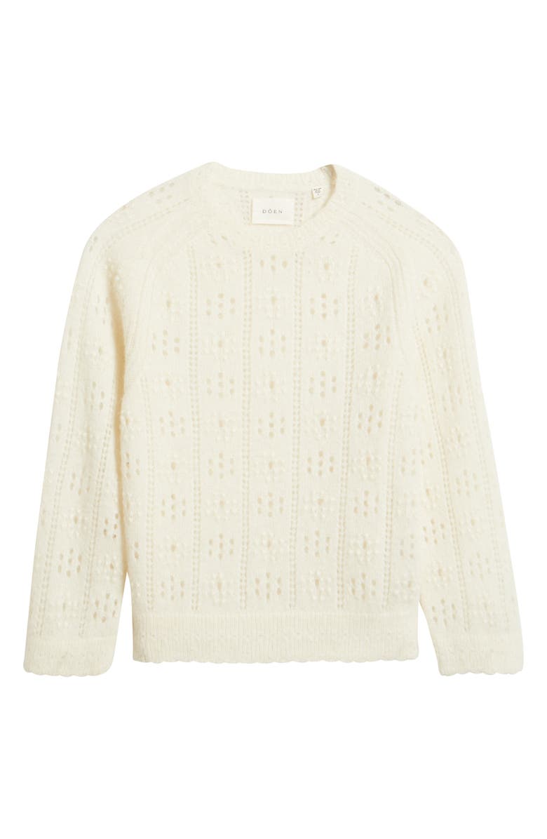 DÔEN Emiliana Open Stitch Sweater, Alternate, color, Ivory