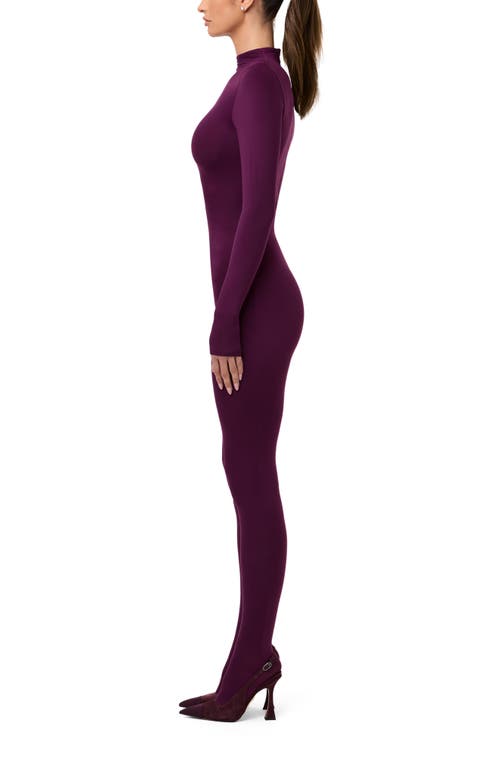 Naked Wardrobe Long Sleeve Closed Toe Jumpsuit In Purple