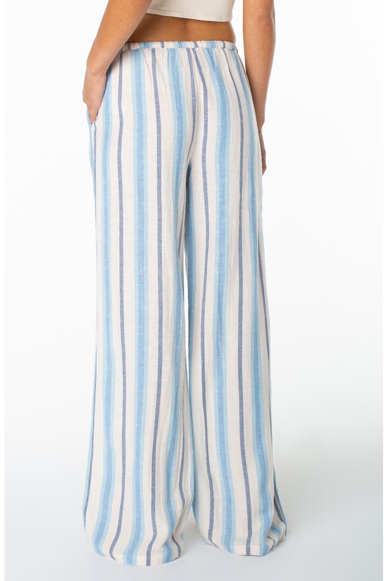 Iyla 2 Stripe Wide Leg Drawstring Pants, Alternate, color, CERULEAN