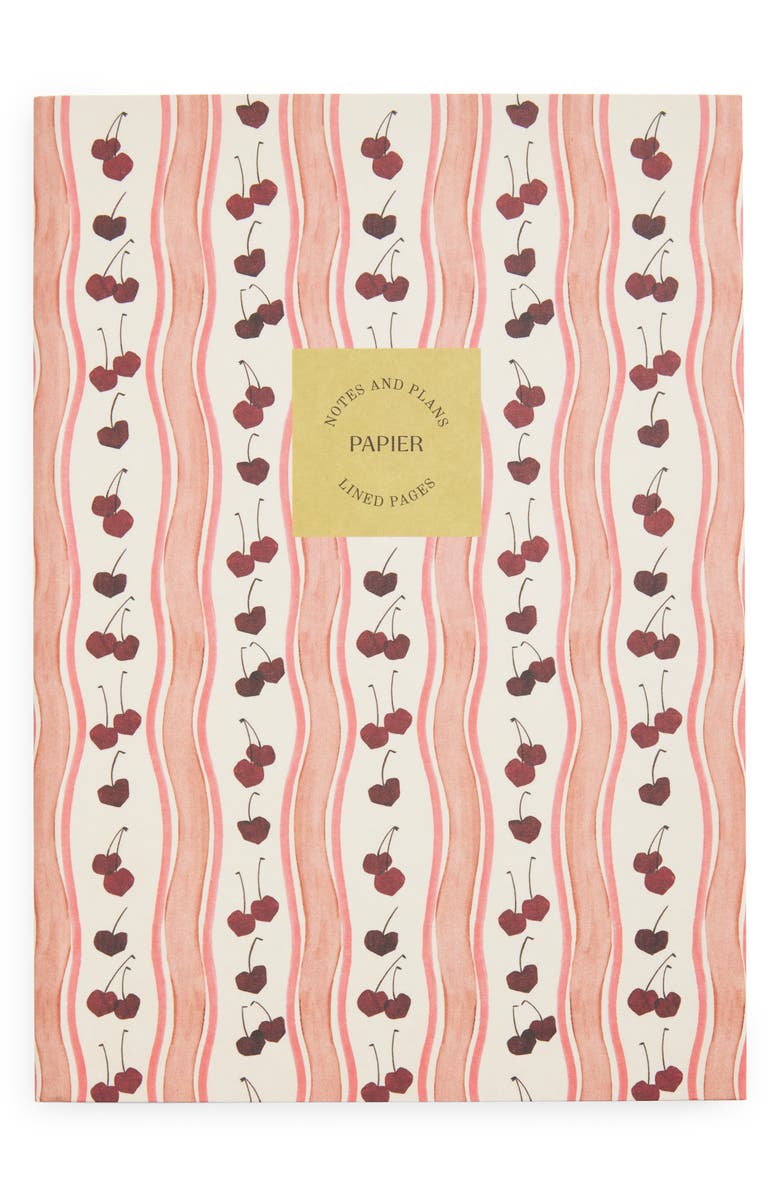 Papier Cherry Wave Notebook, Main, color, Light/ Pastel Red