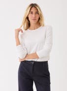 Majestic Filatures Soft Touch Semi Relaxed Long Sleeve Crewneck T-Shirt