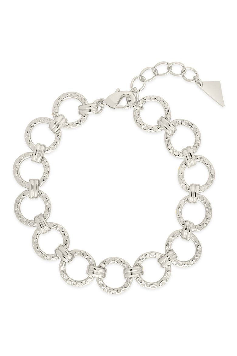 Molten Chain Bracelet, Alternate, color, SILVER