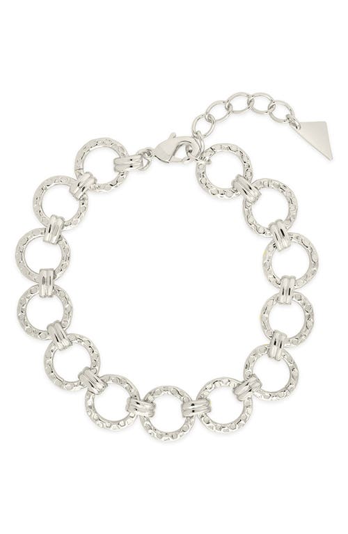 Sterling Forever Molten Chain Bracelet In Silver