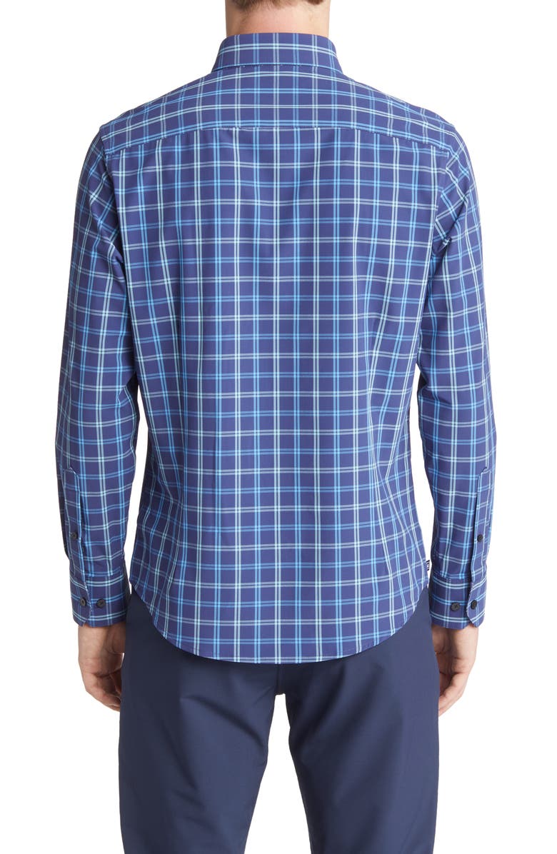 Mizzen+Main Leeward Check No-Tuck Stretch Performance Button-Up Shirt, Alternate, color,