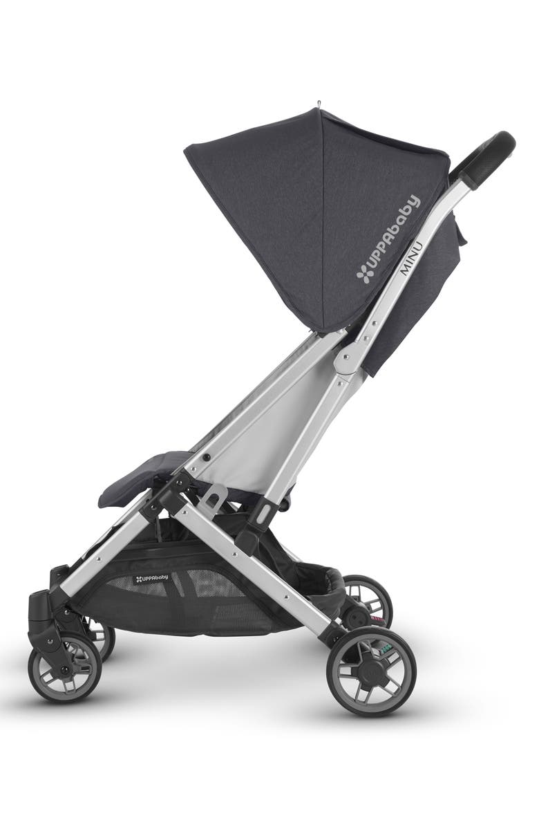 UPPAbaby Minu Stroller, Alternate, color, Charcoal Melange/Black Leather