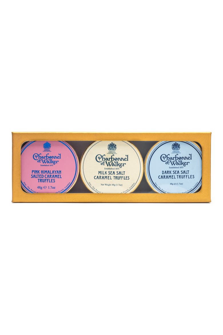 Sea Salt Caramel Milk Chocolate Truffles in Gift Box, Main, color, NONE