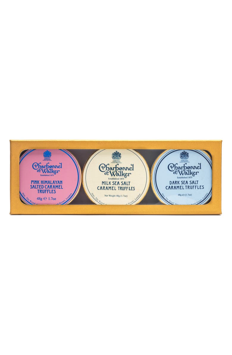 Charbonnel et Walker Sea Salt Caramel Milk Chocolate Truffles in Gift Box, Main, color, 