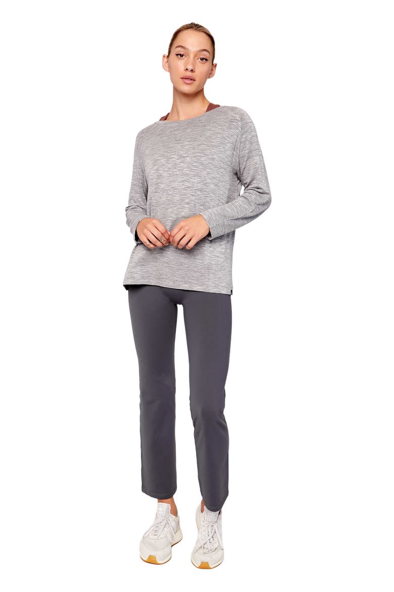 Kim Long Sleeve Top, Alternate, color, Heather Grey