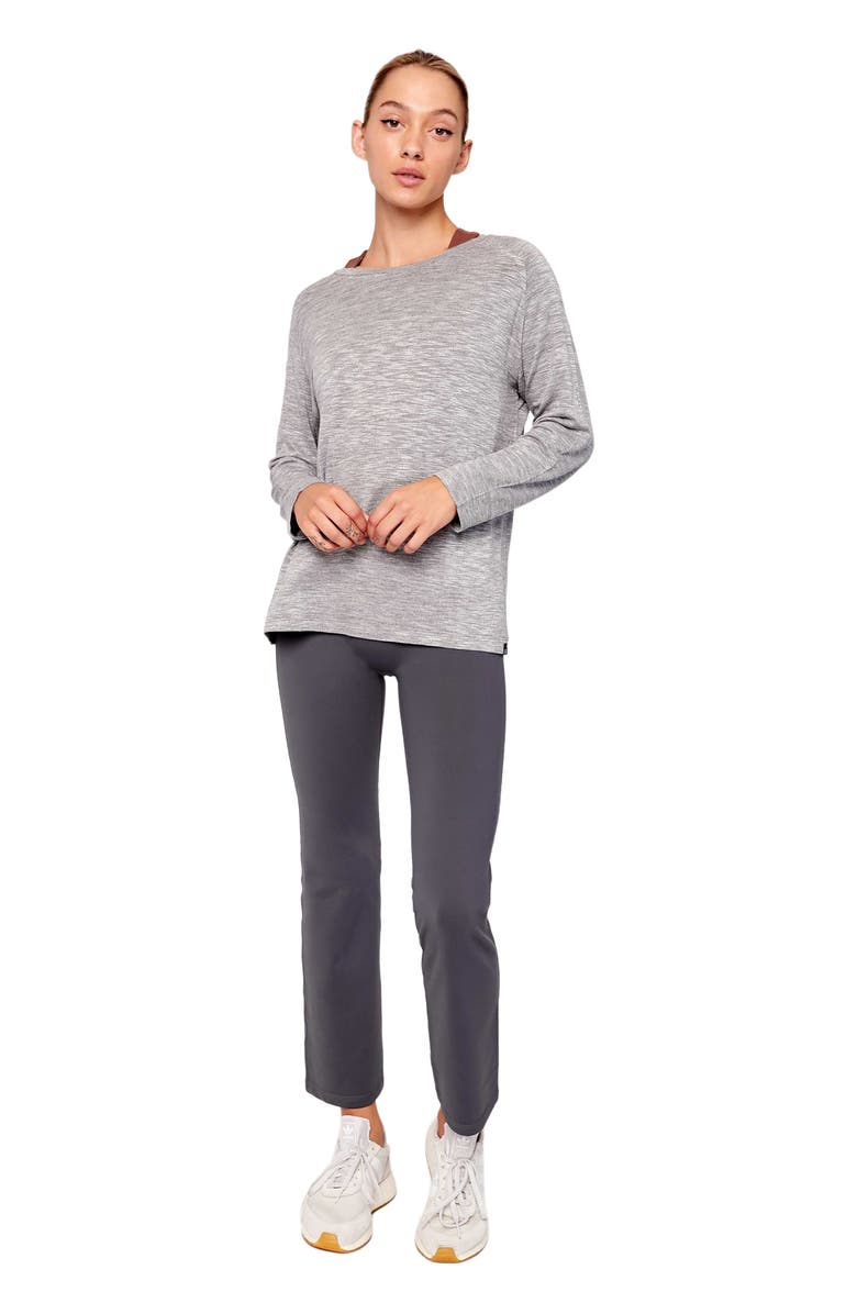 Rebody Active Kim Long Sleeve Top, Alternate, color, Heather Grey