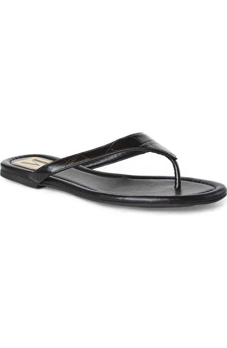Bruno Magli Malora Flip Flop, Main, color, Black Leather