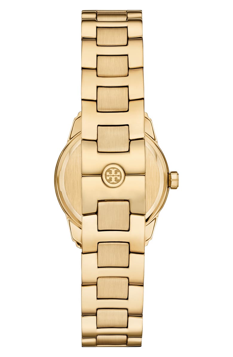 Tory Burch The Small Miller Bracelet Watch, 28mm, Alternate, color, Pale Gold