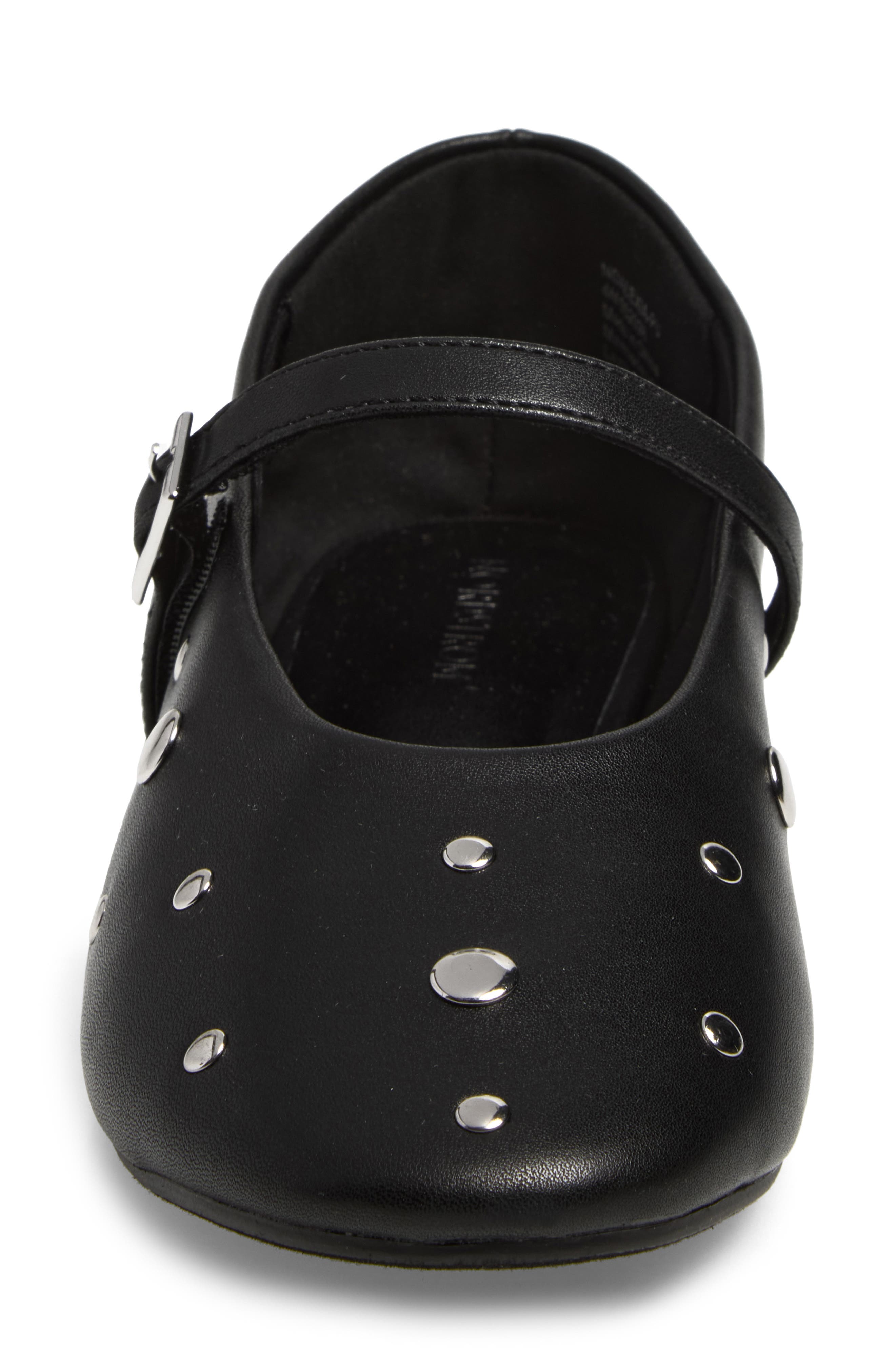 Kids' Alexia Stud Mary Jane Flat, Alternate, color, BLACK