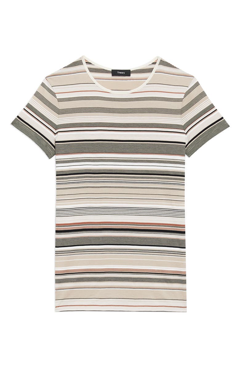 Theory Stella Slim Stripe Organic Cotton T-Shirt | Nordstromrack