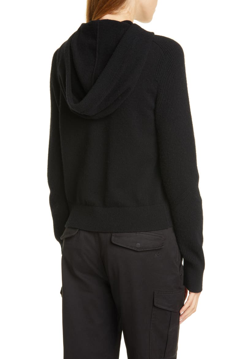 Logan Cashmere Hoodie, Alternate, color, BLK