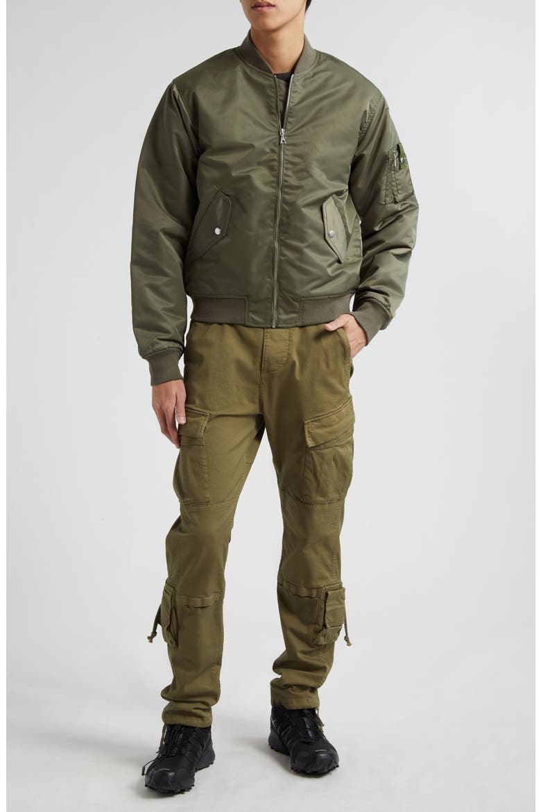 Bogota Nylon Bomber Jacket, Alternate, color, OLIVE