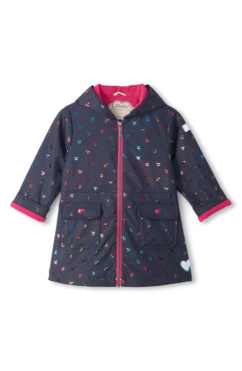 Kids' Rainbow Foil Cherry Raincoat