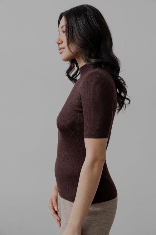 Sskein Mock Neck In Rust