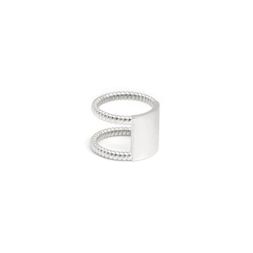Zarux Double Rope Ring In Gold