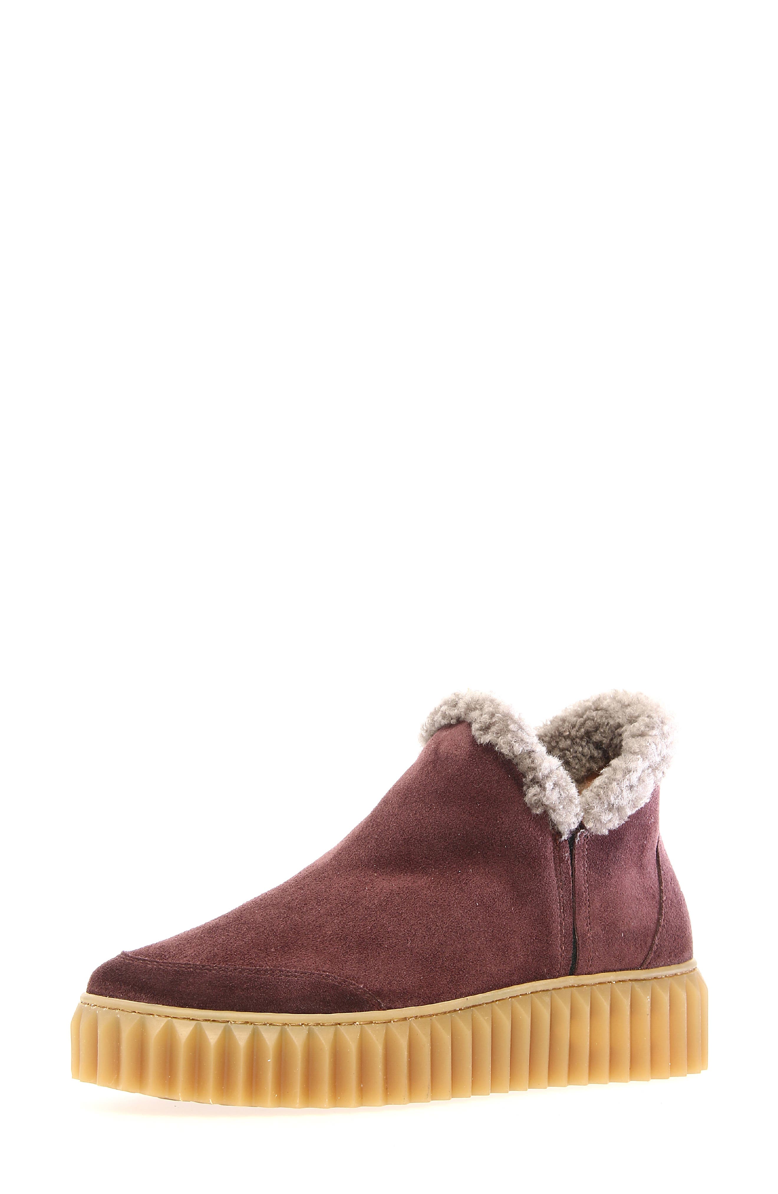 Voile Blanche Luna Genuine Shearling Lined Bootie, Main, color, Dark Pink