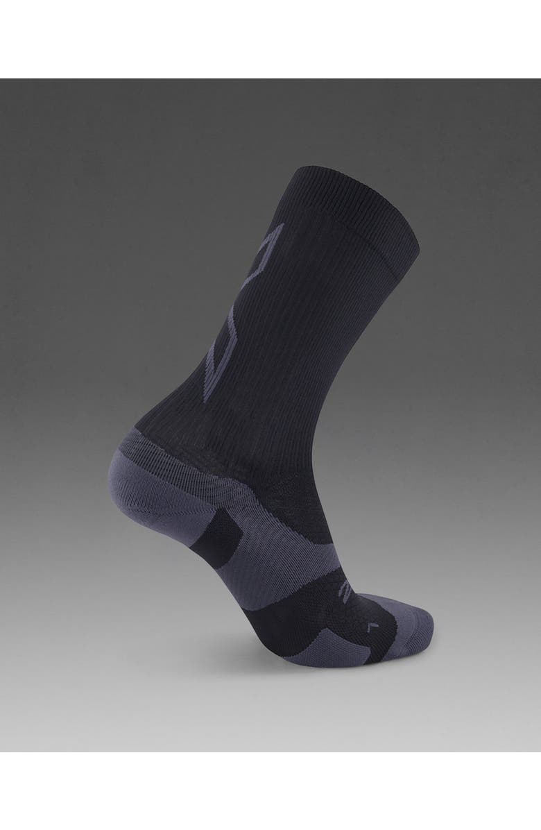 2XU Vectr Light Cushion Crew Socks, Alternate, color, Black/Titanium