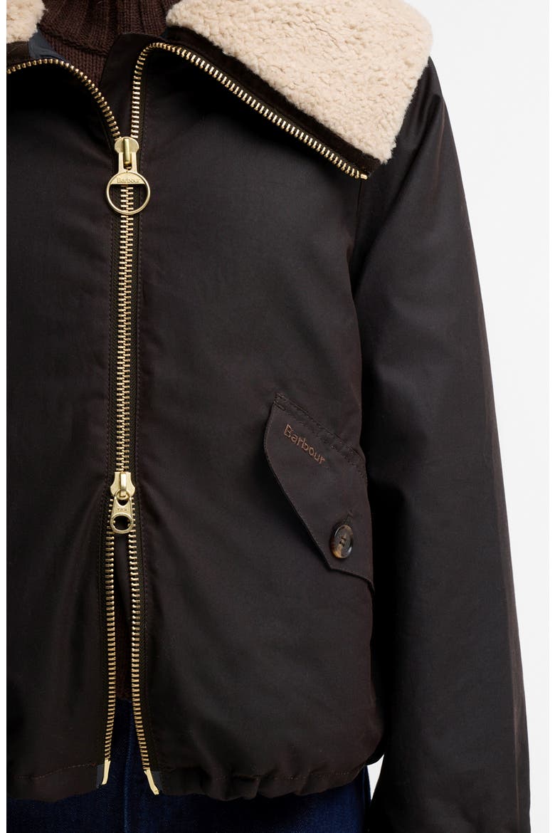 Mary Waxed Cotton Jacket with Faux Fur Collar, Alternate, color, RUSTIC/ SHADOW CLASSIC