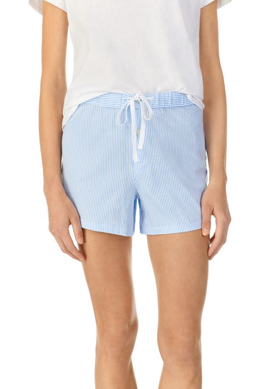Ralph Lauren Lauren Stripe Boxer Pajama Shorts In Blue Stripe