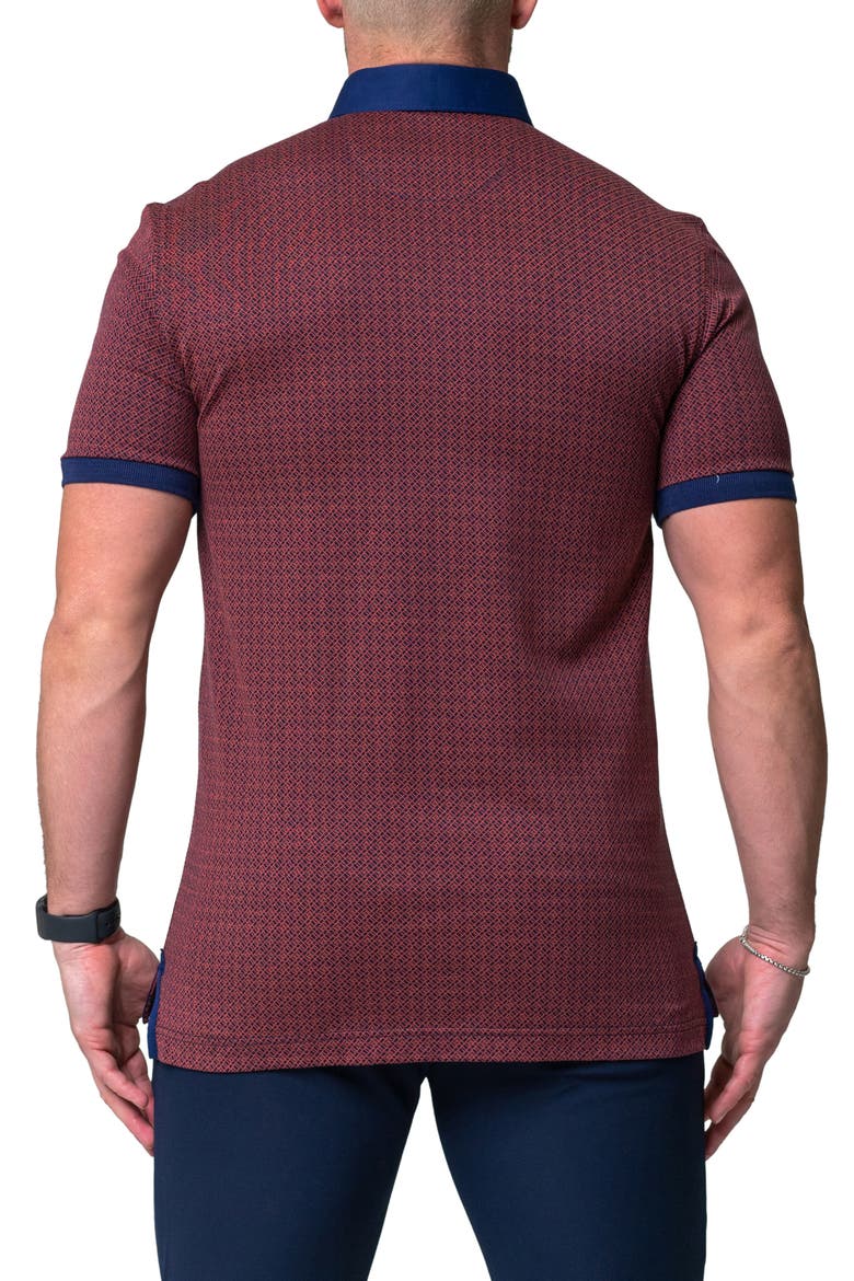 Mozartopa Red Short Sleeve Cotton Polo, Alternate, color, RED