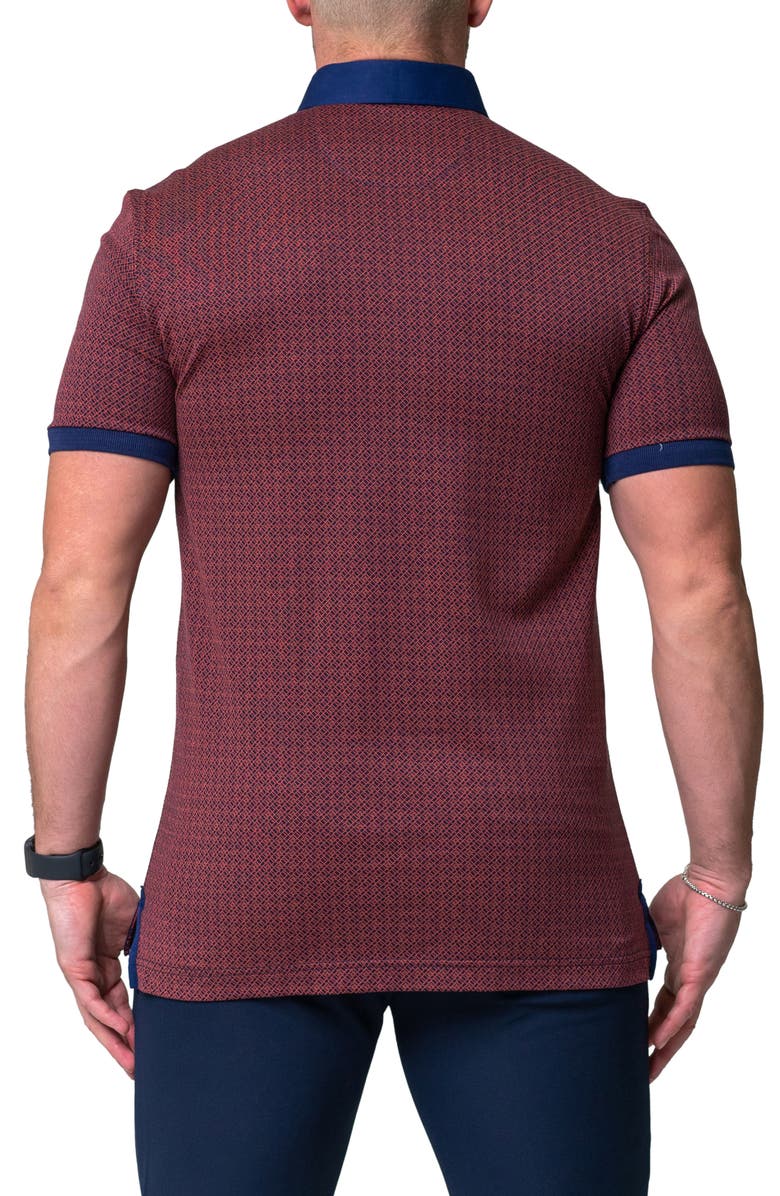 Maceoo Mozartopa Red Short Sleeve Cotton Polo, Alternate, color, Red