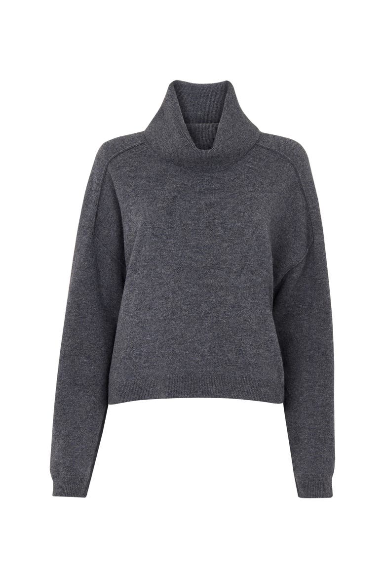 Wool Cowl Neck Knit Sweater, Alternate, color, Grey