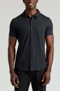 True Classic Comfort Knit Short Sleeve Button-Up Shirt