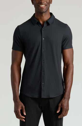 True Classic Comfort Knit Short Sleeve Button-Up Shirt