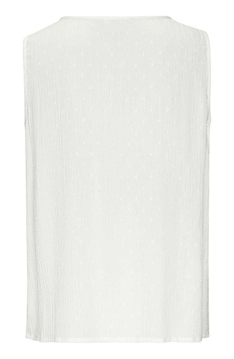 LASCANA Women's Lace Trim Sleeveless Blouse, Alternate, color, White
