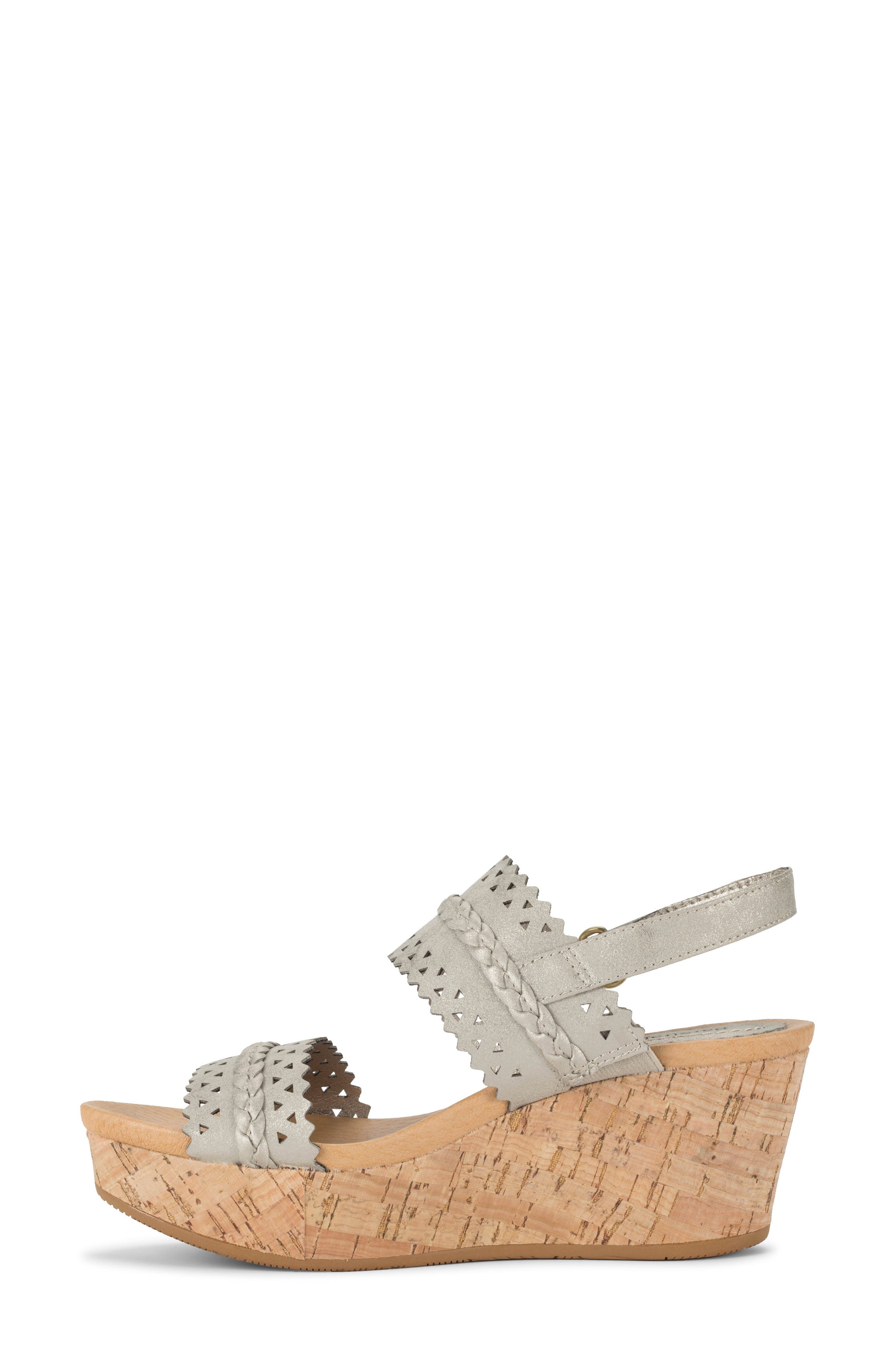 BARETRAPS Rene Slingback Platform Wedge Sandal, Alternate, color, Champagne