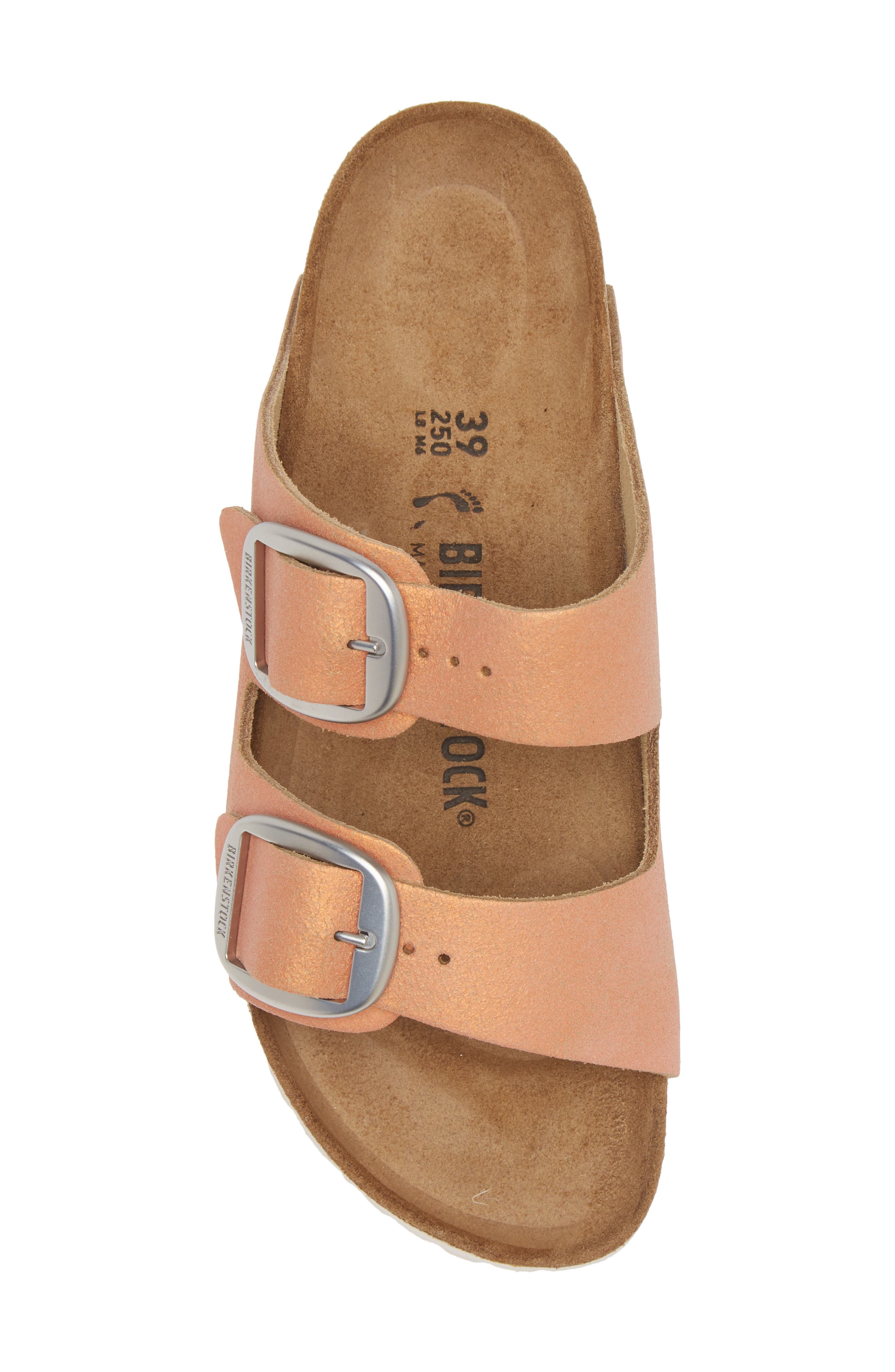 Birkenstock Arizona Big Buckle Slide Sandal - Discontinued, Alternate, color, Warm Coral