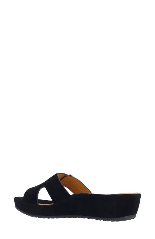 L'amour Des Pieds Careena Wedge Slide Sandal In Black