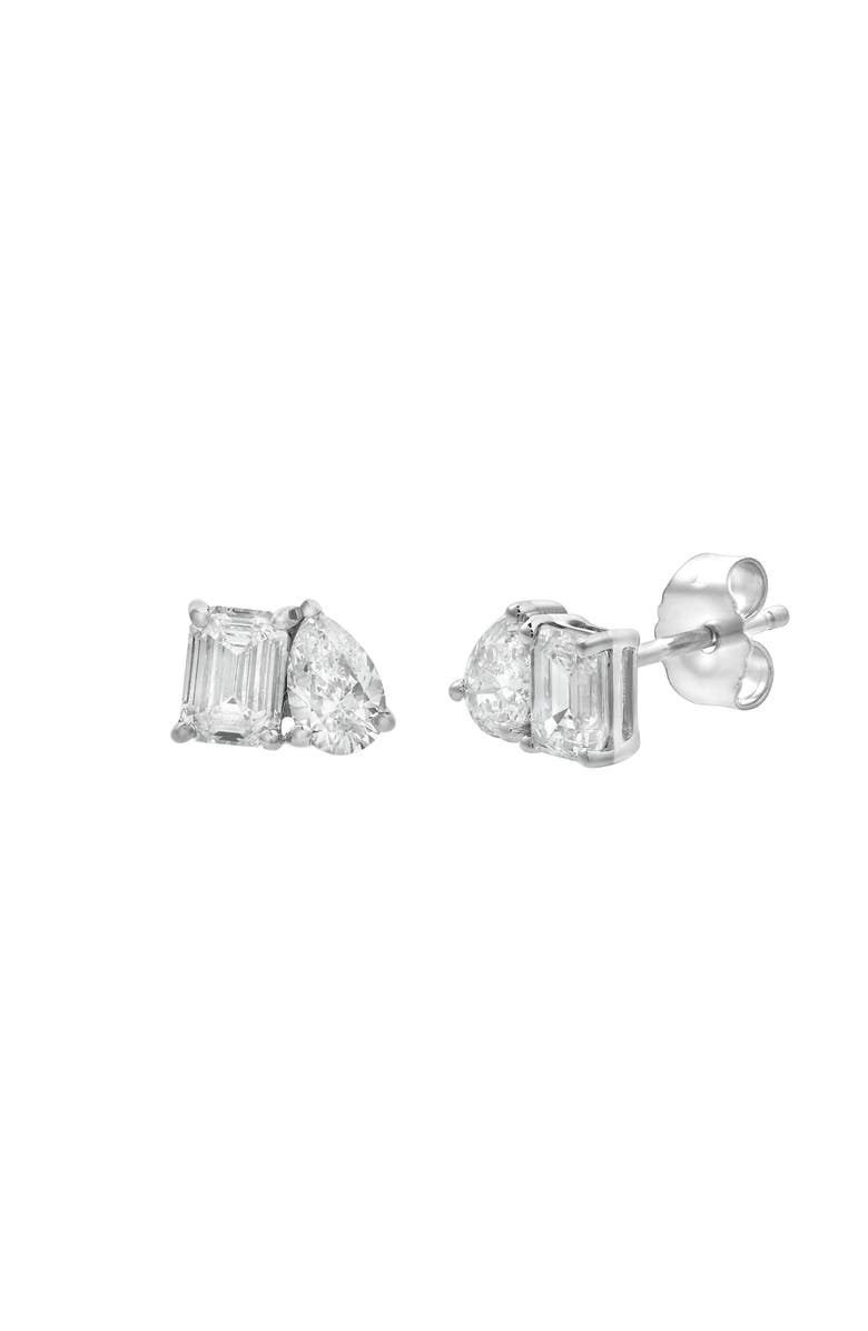 LuvMyJewelry Valessa 14K Gold Lab Grown Diamond Toi Et Moi Earrings - 1 Ct, Alternate, color, 
