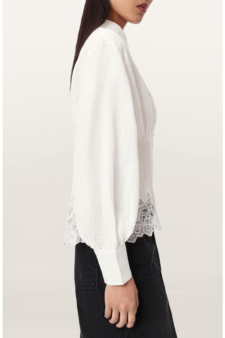 Carol Lace Shirt, Alternate, color, WHITE