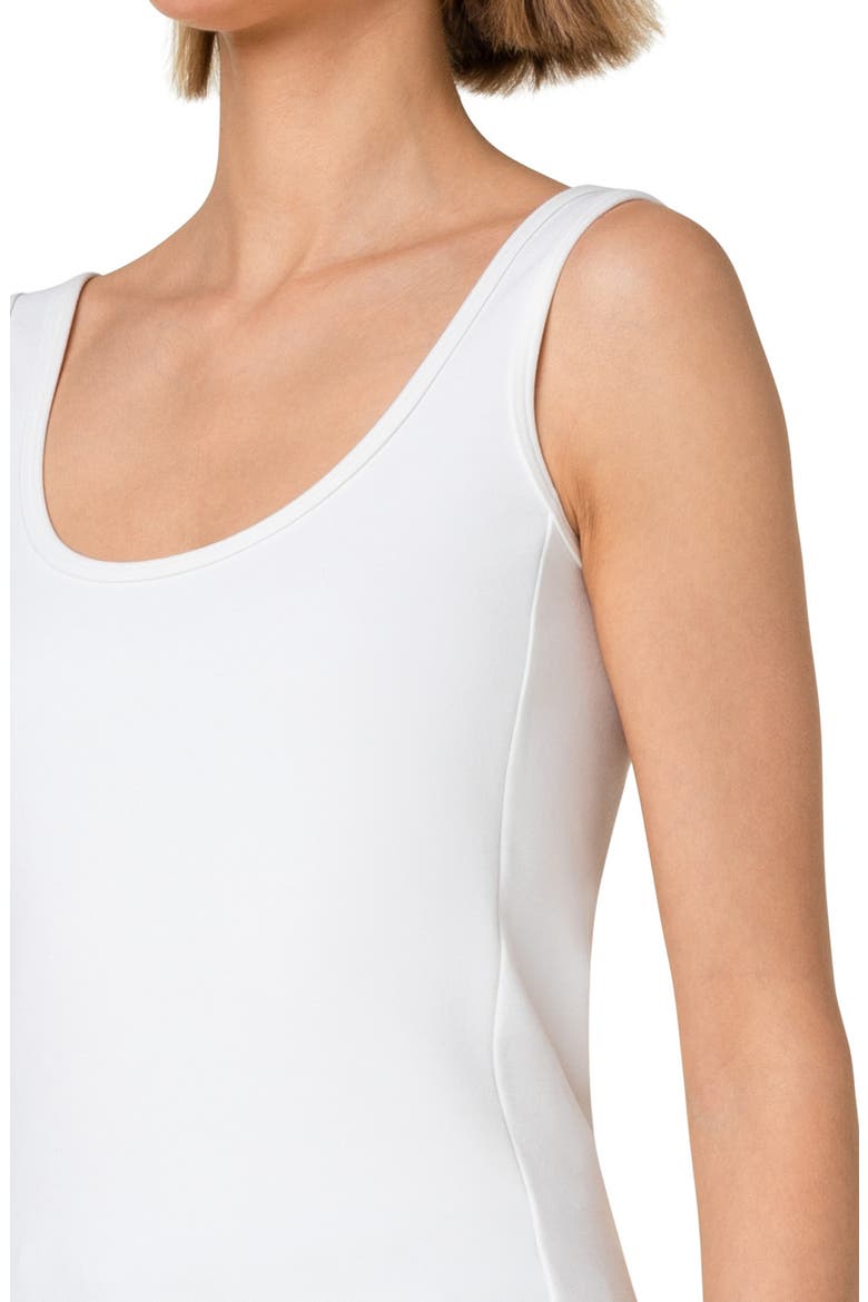 Fitted Scoop Neck Jersey Tank, Alternate, color, CREAM