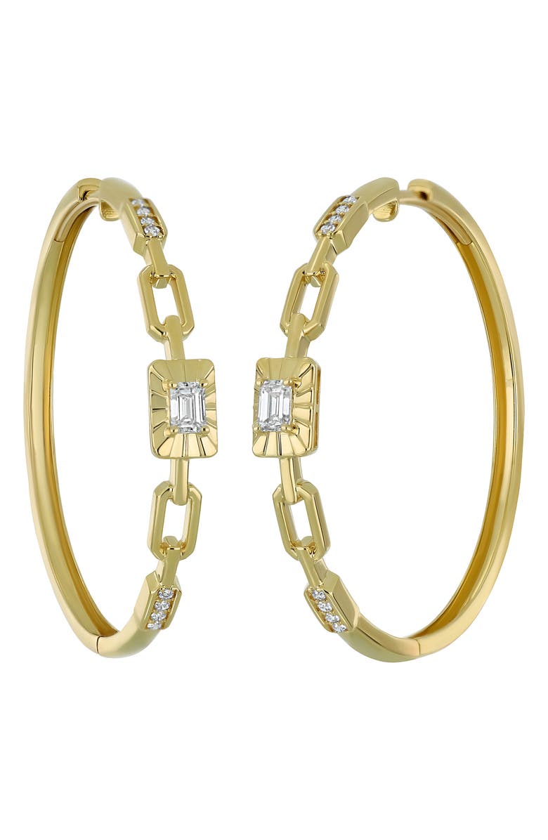 Bony Levy Varda Diamond Hoop Earrings, Main, color, 18K Yellow Gold