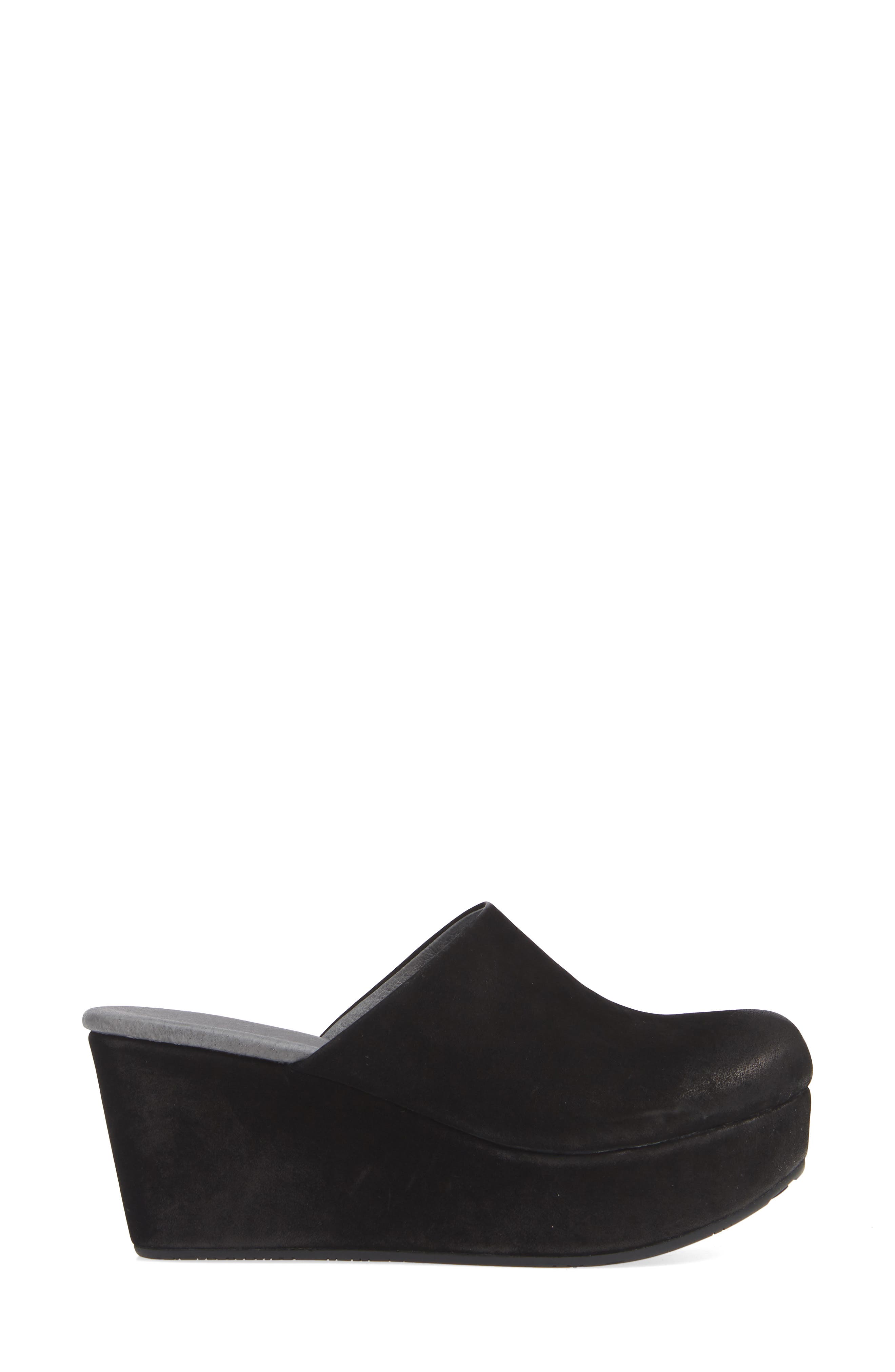 Wylie Wedge Mule, Alternate, color, BLACK SUEDE