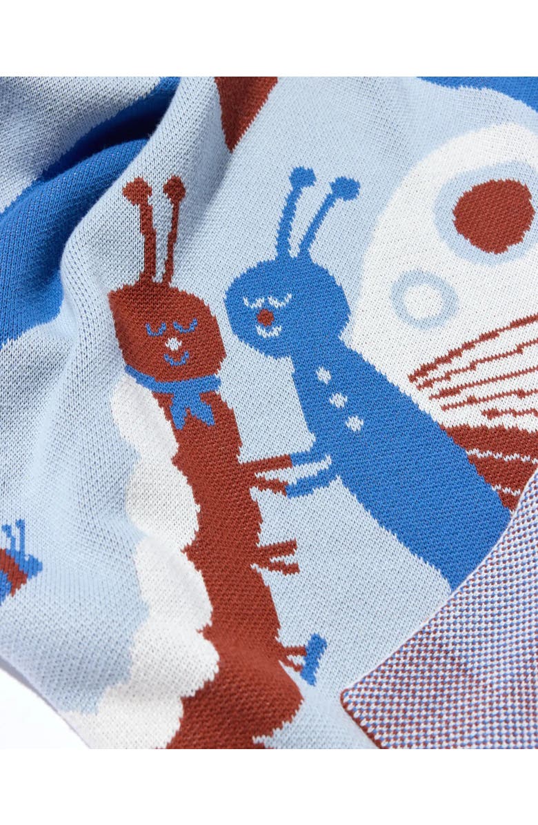 Biquette Bugs In Love Knit Throw Blanket, Alternate, color, Butterfly