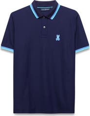 Psycho Bunny Holden Tipped Pima Cotton Piqué Polo