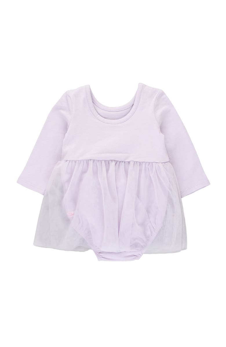 RuffleButts Baby Girls Long Sleeve Tulle Skirted Romper, Alternate, color, 