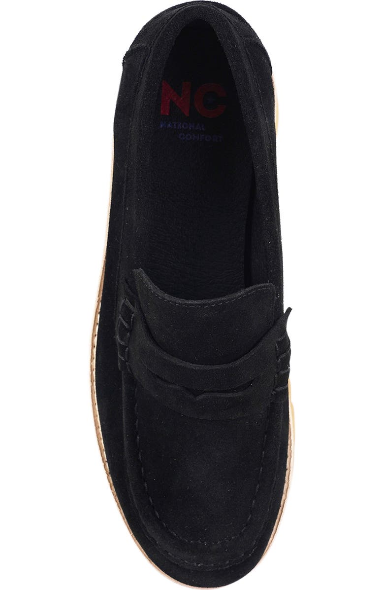 National Comfort Lenna Suede Platform Loafer, Alternate, color, Black Suede