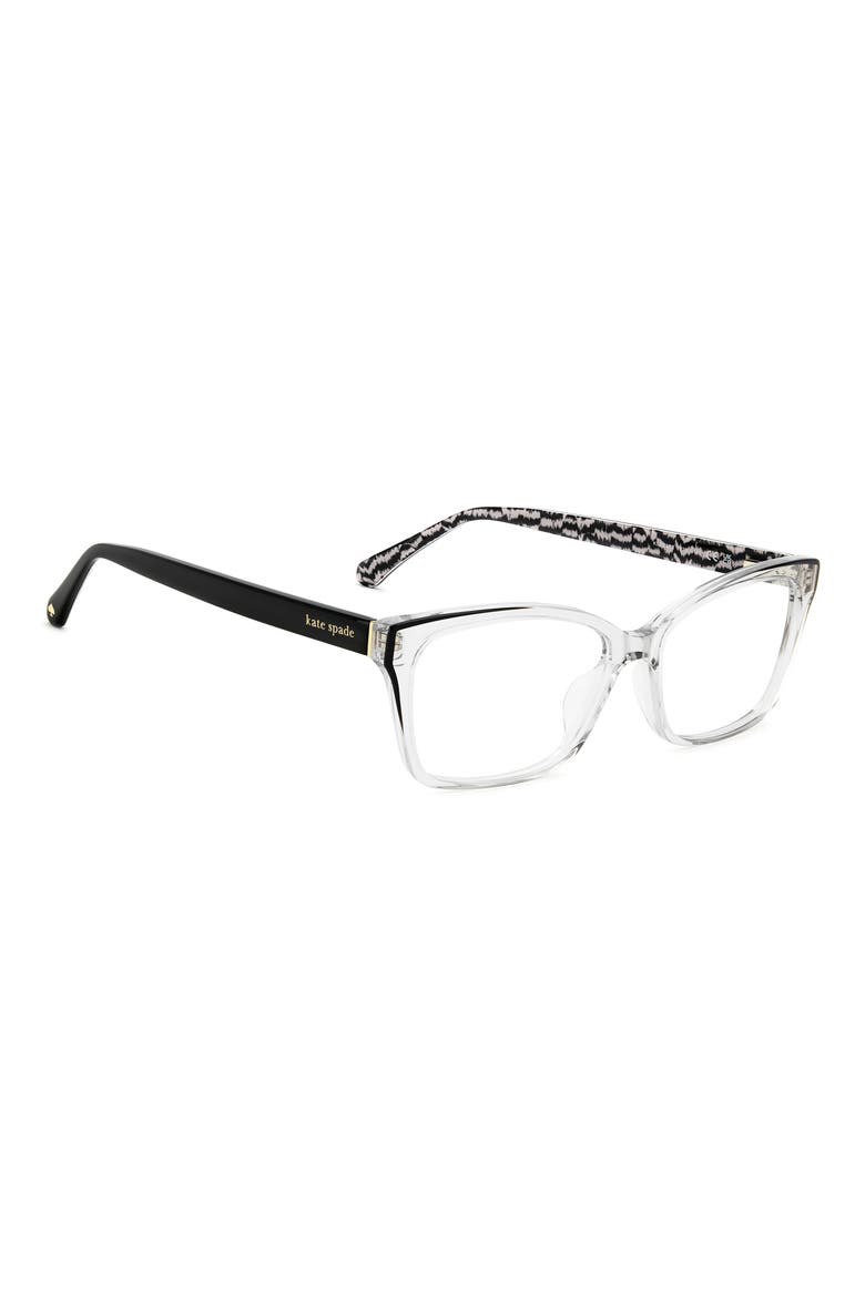 demi 53mm rectangular reading glasses, Alternate, color, CRYSTAL GREY