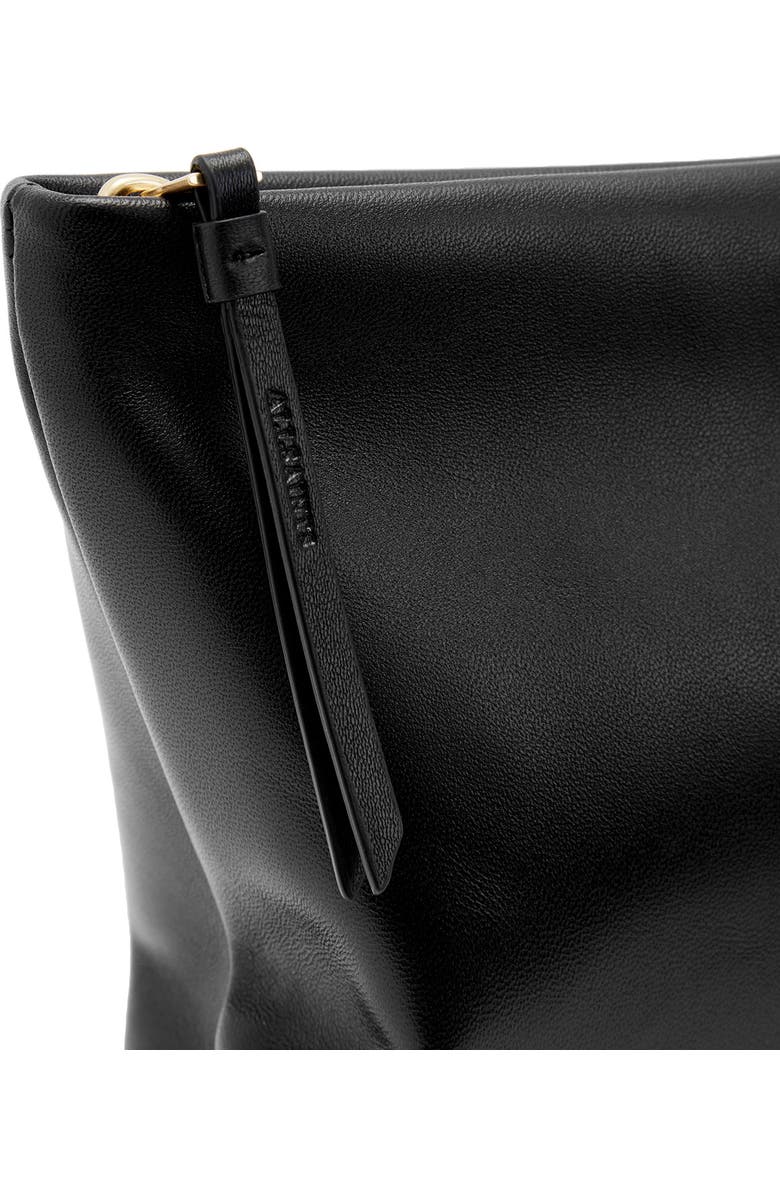 AllSaints Bettina Leather Clutch, Alternate, color,