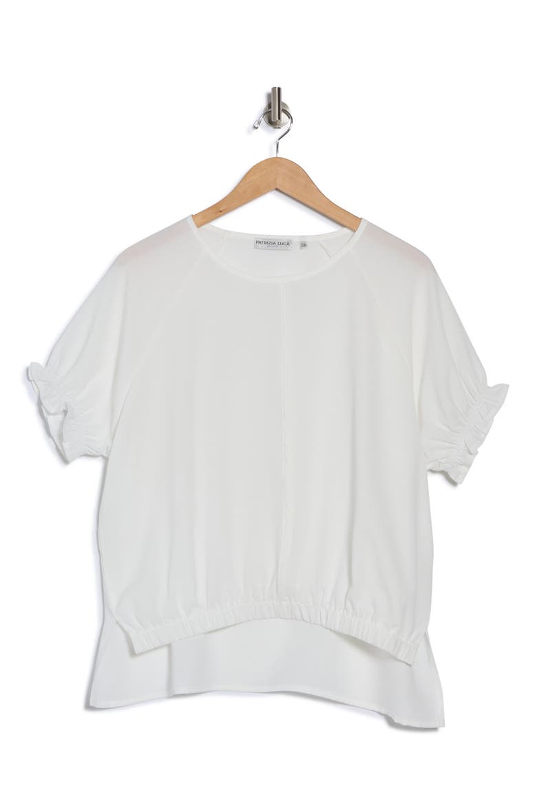 Puff Sleeve High-Low Top, Alternate, color, OFF WHITE